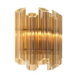 Vittoria vägglampa guldfärgat glas/guld