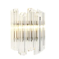 Vittoria vägglampa klart glas/nickel