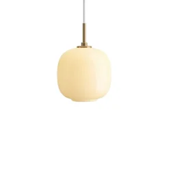VL 45 Radiohus Ø175 taklampa Brass/Glossy Pale Yellow