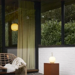 VL 45 Radiohus Ø250 taklampa Brass/Glossy Amber