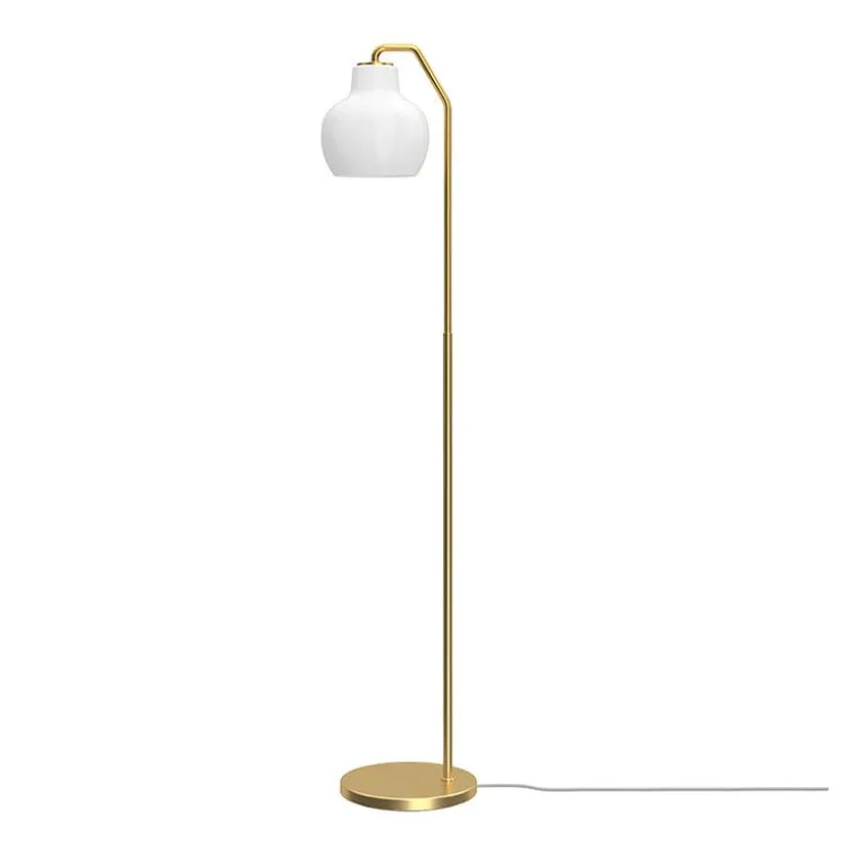 VL Ring Crown golvlampa opalglass/brass