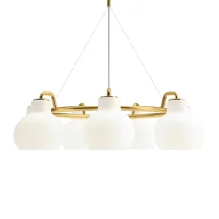 VL RING CROWN 7 taklampa opalglass/brass