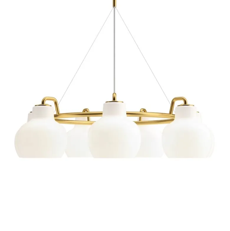 VL RING CROWN 7 taklampa opalglass/brass