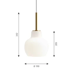 VL RING CROWN 1 taklampa opalglass/brass