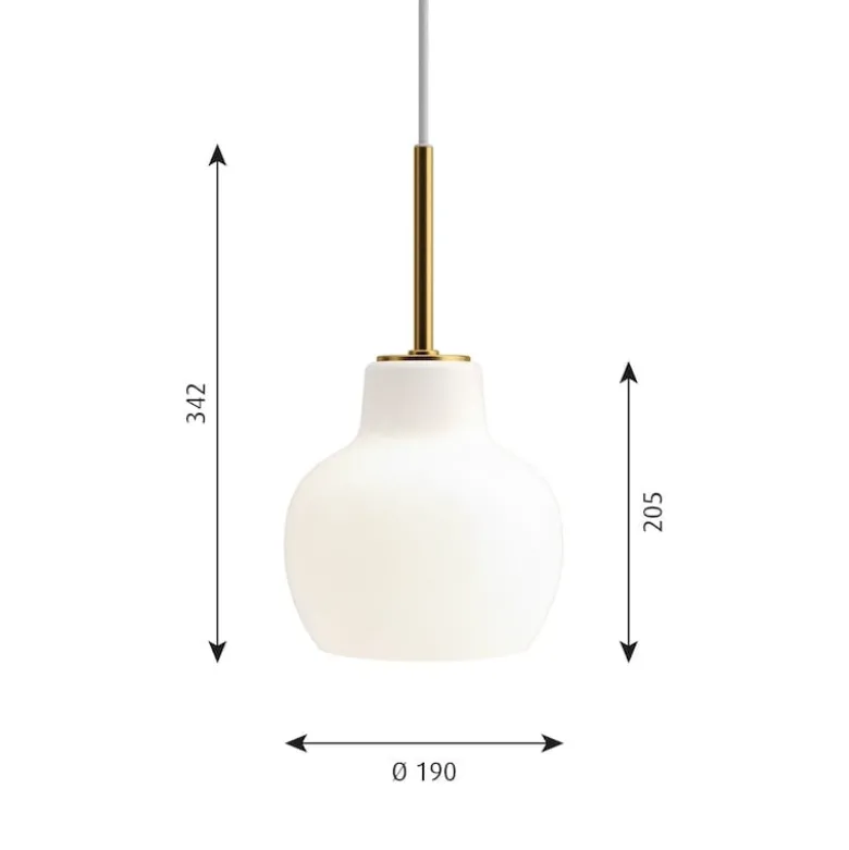 VL RING CROWN 1 taklampa opalglass/brass