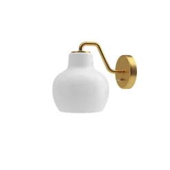 VL Ring Crown vägglampa utan sladd, utan brytare brass/ opal glass