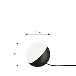 VL Studio Ø150 bord/golvlampa black