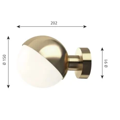 VL Studio Ø150 vägglampa utan sladd brass
