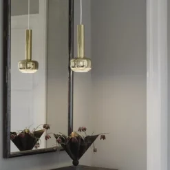 VL 56 taklampa polished brass