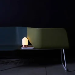 Vox bordslampa borstad koppar/opal