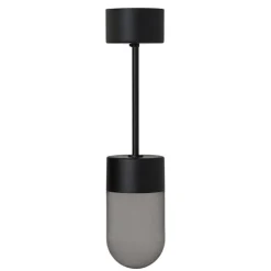 Vox Ceiling IP44 svart/rökfärgat glas
