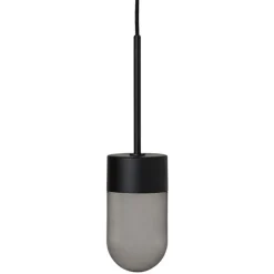 Vox taklampa IP44 svart/rökfärgat glas