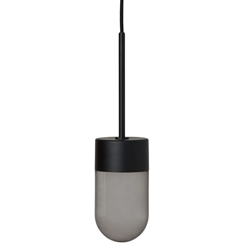 Vox taklampa svart/rökfärgat glas