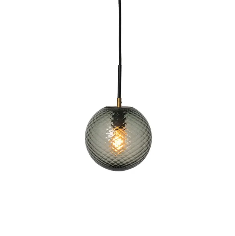 Waldorf taklampa Ø250 rökfärgat glas fasetterad