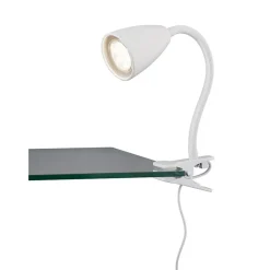 Wanda klämlampa mattvit