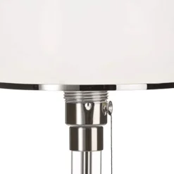 WA 24 Wagenfeld Bordslampa nickel, skärm av opal glas