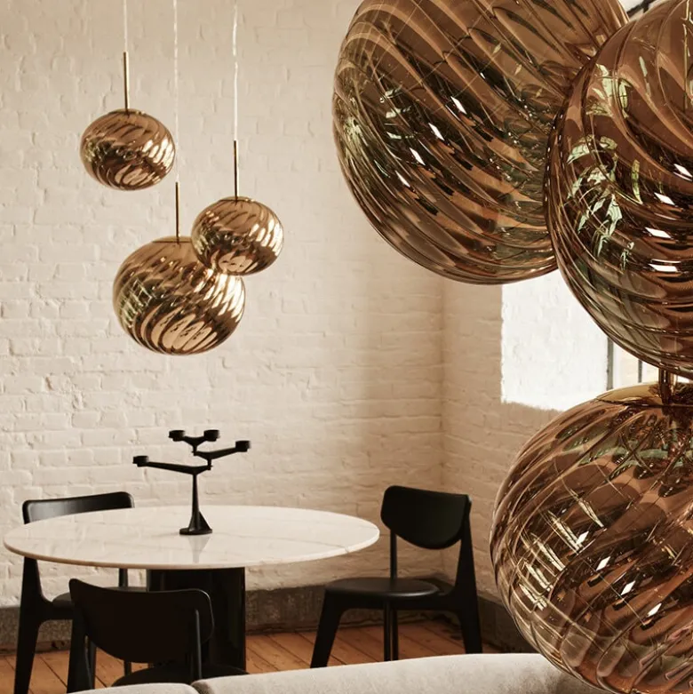 Whirl 45 X 40 taklampa guld