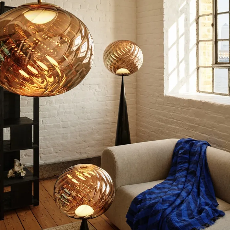 Whirl 45 X 40 taklampa guld