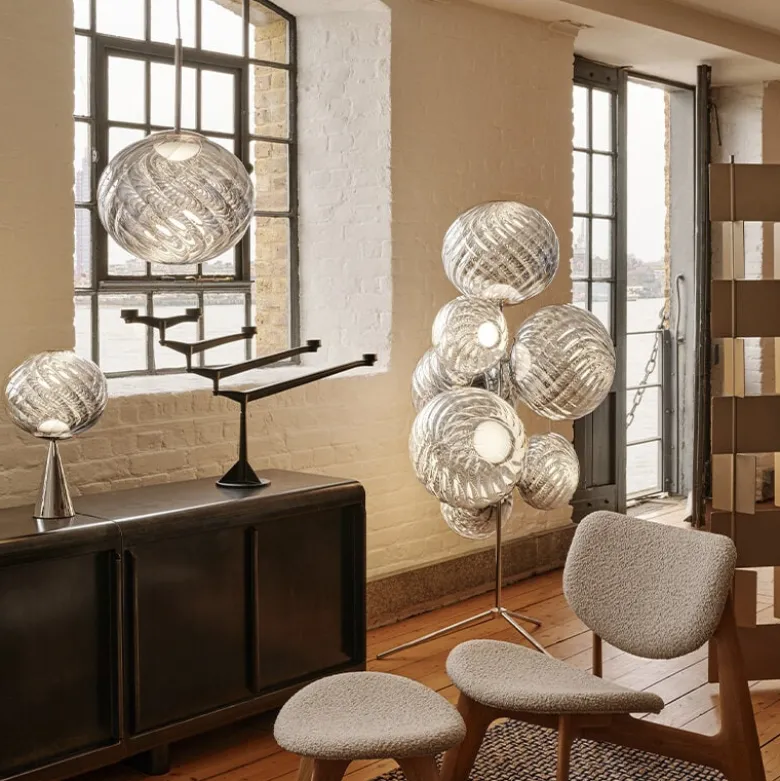Whirl 45 X 40 taklampa silver