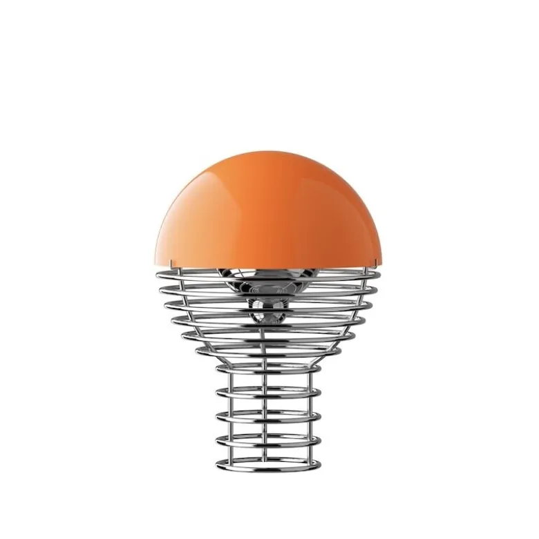 Wire portabel bordslampa orange