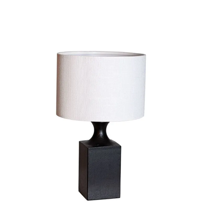 Woody H42cm bordslampa svart/vit