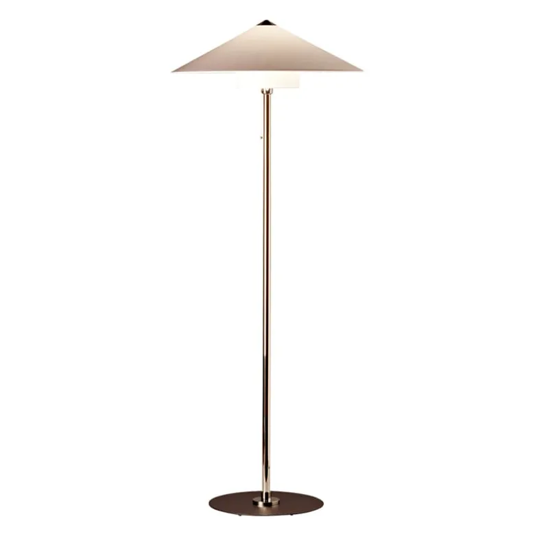 WSTL 30 Wagenfeld Golvlampa nickel/vit