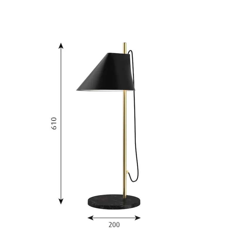 YUH Bordslampa black/brass