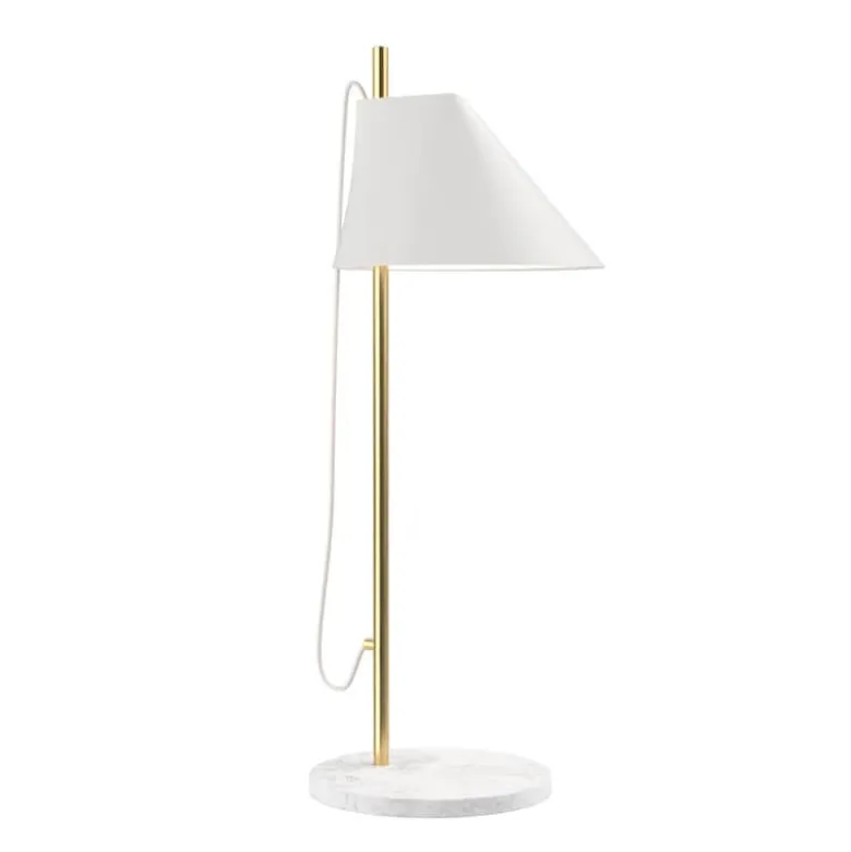 YUH Bordslampa white/brass