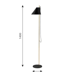 YUH Golvlampa black/brass