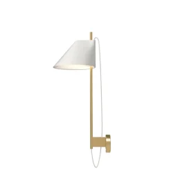 YUH Vägglampa white/brass