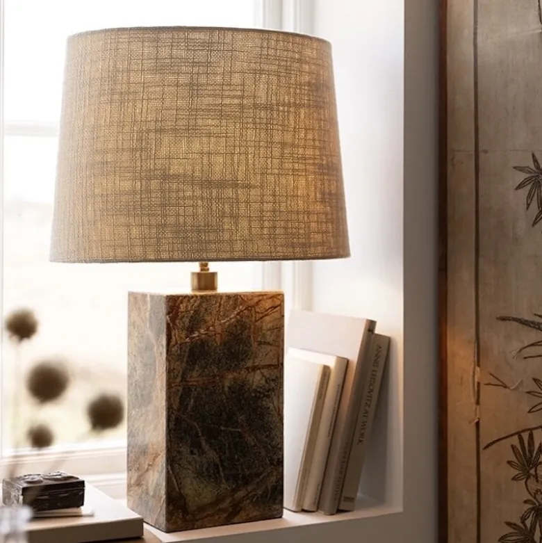 Zenith H34 bordslampfot marmor grön