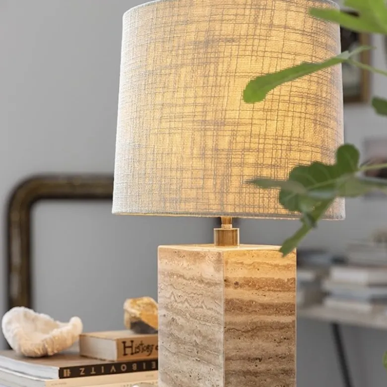 Zenith H34 bordslampfot travertin beige