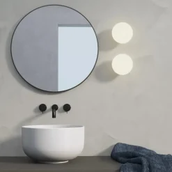 Zeppo vägglampa IP44 matt svart